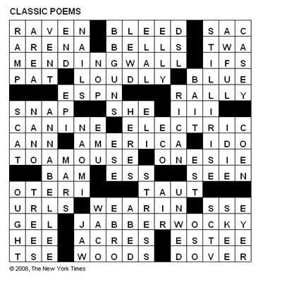 Classic poem nyt crossword - Apr 21, 2023 · Lyric poem NYT Crossword. All answers below for Lyric poem crossword clue NYT will help you solve the puzzle quickly. We’ve prepared a crossword clue titled “Lyric poem” from The New York Times Crossword for you! The New York Times is popular online crossword that everyone should give a try at least once! By playing it, you can enrich ... 